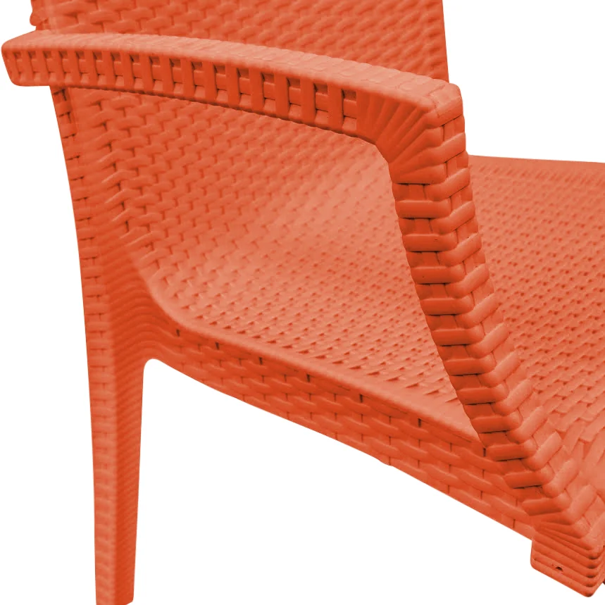 Weave Mace Indoor/Outdoor Chair (With Arms), Set of 4